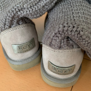 UGG アグ ボア&リブニット ブーツ 22㎝ USA 5の画像
