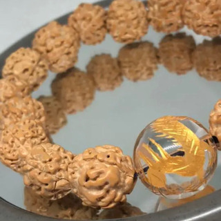 金剛菩提樹&龍水晶　天然石ブレスレットの画像