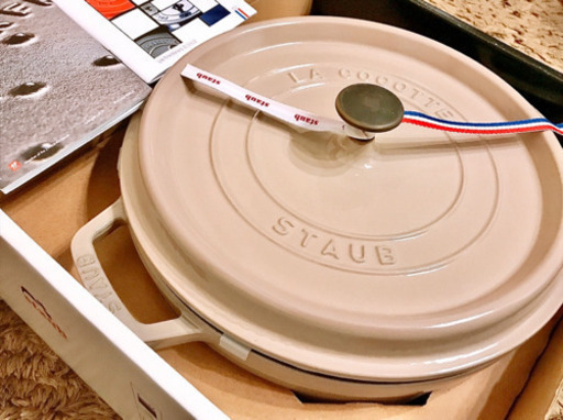 ストウブ シャローココットラウンド 26cmリネン