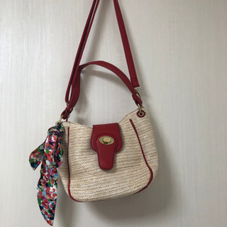 SAC かごバック　スカーフ付き　夏