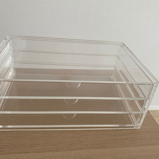 引き渡し完了　美品　中古　無印良品　重なるアクリルbox 三段
