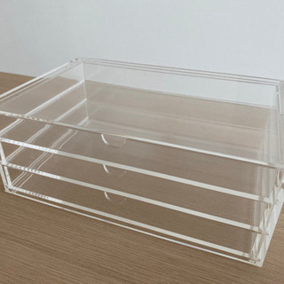 引き渡し完了　美品　中古　無印良品　重なるアクリルbox 三段の画像