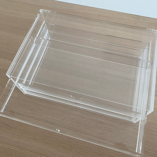 引き渡し完了　美品　中古　無印良品　重なるアクリルbox 三段の画像