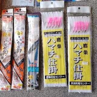船釣り道具　オモリ　仕掛け針　※　カゴ無し道具箱無しの画像