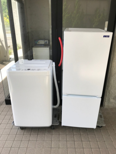 ☆値引き☆【名古屋市近郊配送可能】高年式☆新古品　ヤマダ電機　冷蔵庫洗濯機セット