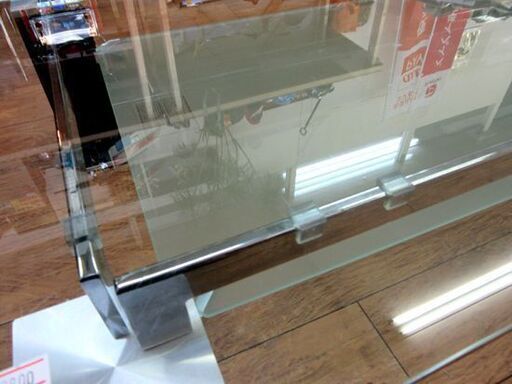 ガラス センターテーブル 幅140×奥80×高41cm リビング ローテーブル 家具 居間 札幌 厚別店