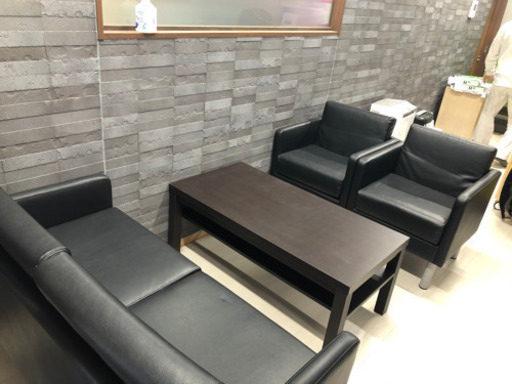 [売り切りセール]ソファー&ローテーブルセット