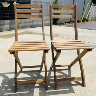 【2/3】IKEA ガーデンチェア　椅子　ガーデニングチェア　折...