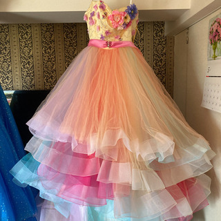 値下げ中　ココメロディカラードレス 👗レインボー ♡の画像