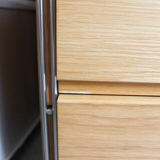T929)★人気★ 無印 MUJI ステンレスユニットシェルフ オーク材 ハンガー掛け 人気シリーズ 中央列のパネル欠品 自社配送・直取り限定