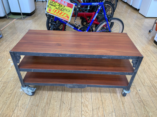 ⭐️10/27 値下げ 廃盤⭐️unico LUMBER キャスター付きテレビボード ローボード ウニコ ランバー アイアンStyle 定価約5万円
