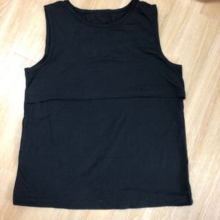 売約済！授乳服　タンクトップ　黒　前開き