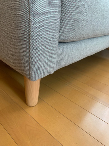 ※0円出品に変更しました【美品】2人掛けソファ　グレー