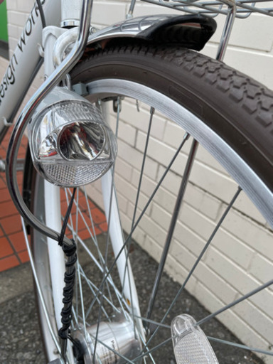 GM504【近隣配達可能】6段変速ギヤ　オートライト　白　ホワイト　ママチャリ　自転車　普通自転車　軽快車　サイクリング　通勤　通学　リサイクルショップ　ケイラック朝霞田島店　ケイラック　埼玉県　朝霞市　田島　和光市　志木市　新座市　富士見市　ふじみ野市　三芳町　戸田市　蕨市　さいたま市(岩槻以外)　川越市　所沢市　上尾市　東京都　板橋区　練馬区　清瀬市