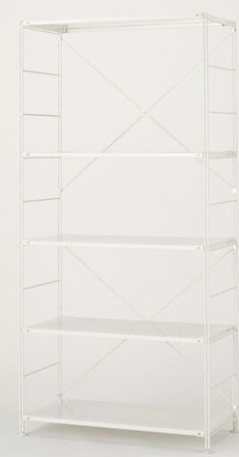 ★中古美品・無印良品★【2セット（棚2台分）】スチールユニットシェルフ・スチール棚セット・ワイド・大