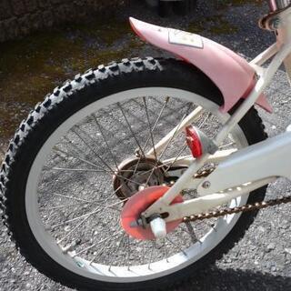 自転車  18インチ ピンク×ホワイト の画像