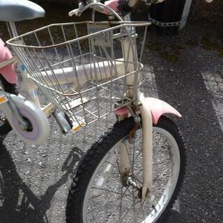 自転車  18インチ ピンク×ホワイト の画像