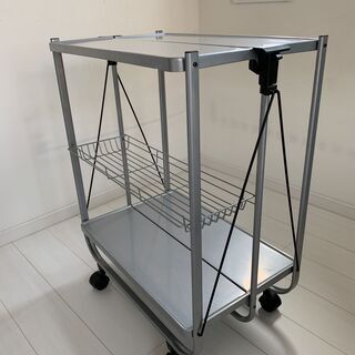 折りたたみ式　キッチンワゴン　