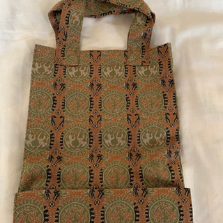 和柄の手提げバック（未使用品）の画像