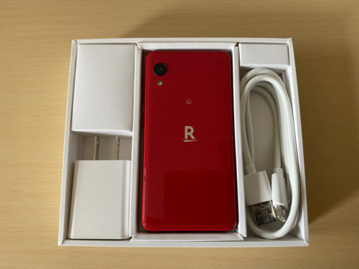【中古美品】楽天ミニ（rakuten mini）フィルム・ケース付き　レッド