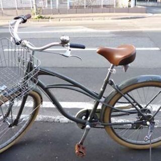 26インチ 自転車 タイヤ幅2.125インチ シティサイクル 6段変速