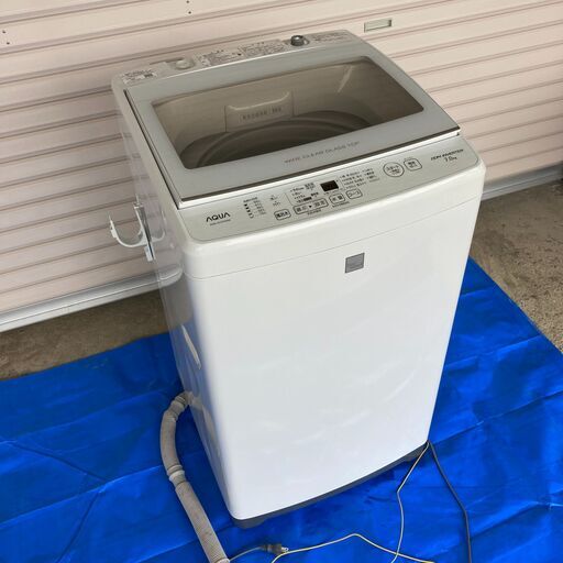 美品 2019年製 AQUA アクア 全自動洗濯機 7kg AQW-GV7E7 説明書付