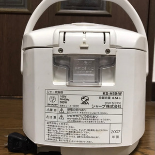 シャープ SHARP KS-H59-W [炊飯器 3合炊き ホワイト系]の画像