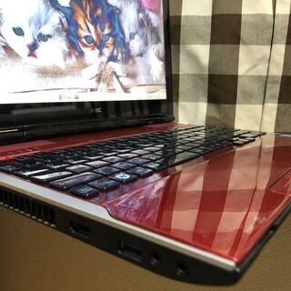 彡Ｗｅｂカメラ内蔵・バッテリー新品・超高速ｉ７第三/ＮＥＣ　新品ＳＳＤ２４０ＧＢ/クリスタルレッドWin10 64bit/Office2019付/15.6ｲﾝﾁ/メモリ８GＢ/無線/DVD・ＣＤ再生ソフト付　No.2102001の画像