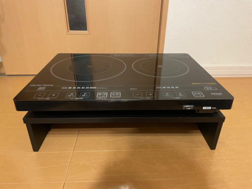 【美品】アイリスオーヤマ　２口IHクッキングヒーター　EIH1470V-B