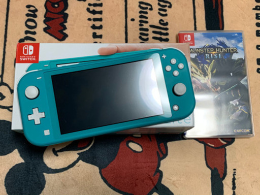 ニンテンドーSwitchLight ターコイズ モンハンライズ セット