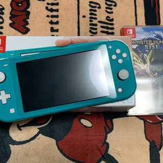 ニンテンドーSwitchLight ターコイズ モンハンライズ セット
