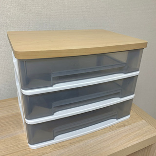 ウッドトップ　A4サイズ 書類ケース(2個揃い)