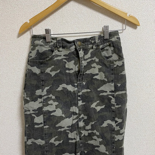 サファリスカート ミニスカート カジュアル Iライン ストレッチ...