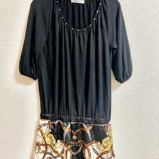 【美品】ピンキーアンドダイヤモンド チュニック ワンピース スカーフ柄