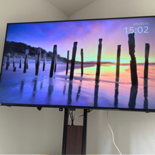 4k対応50インチTVと立てかけテレビ台