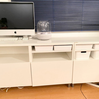 IKEA キャビネット サイドボード TVボード ガラス天板