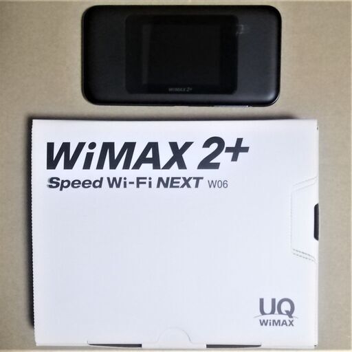 配達可★PayPay対応★UQ WiMAX 【 SPEED Wi-Fi NEXT W06 】 ブラック×ブルー ポケットWiFi 箱付き