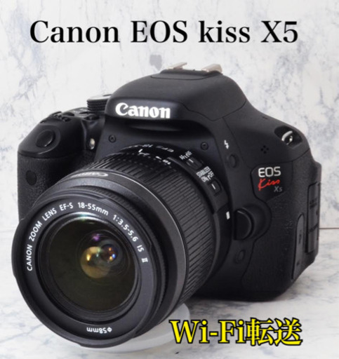 美品●初心者向け●Wi-Fi転送●簡単自撮り●キャノン EOS kiss X5 1ヶ月動作補償あり！
