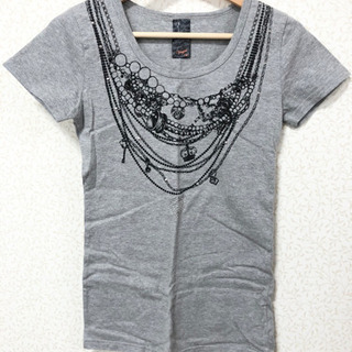 Tシャツ　ネックレスプリント　古着