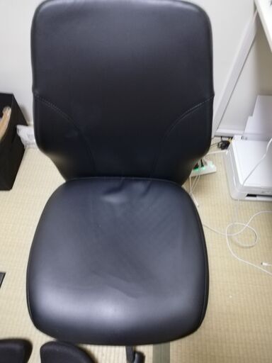 ワークチェア(グリッジ PVC BK) h