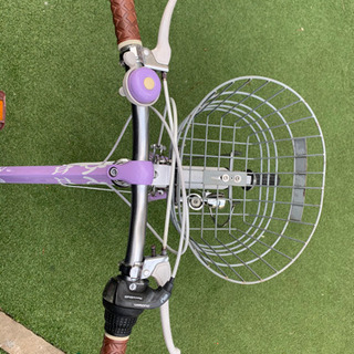 24インチ シマノ MAHAL◇子供自転車６段変速◇女の子向け パープルの画像