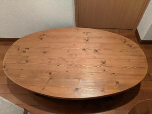 楕円卓　長軸直径126cm 短軸直径75cm 高さ33cm