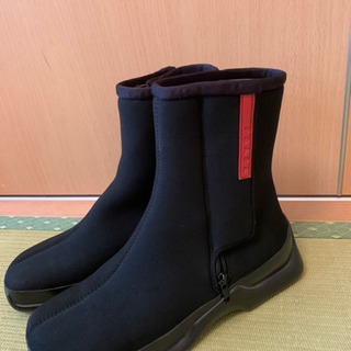 PRADAショートブーツお値下げしました専用です PRADA プラダ ショートブーツ 24.5cm相当 ブラック 黒 ピンヒール