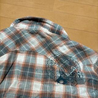 ネルシャツ オレンジ 厚手の画像