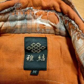 ネルシャツ オレンジ 厚手の画像