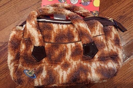 Vivienne Westwood　バッグ　パイル地　ブラウン　サイズ２４×１６×１０