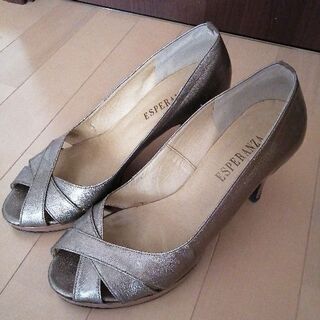 ESPERANZA  オープントゥパンプス　24.5cm