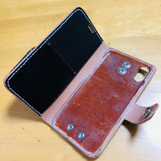 ［新品］［本革］iPhone X XS 手帳型 ケース ハンドメイド レザー クラフト 本革 ケースの画像
