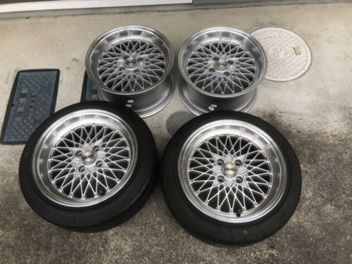 メーカー不明メッシュホイール15インチ8.0J+20 4穴PCD100