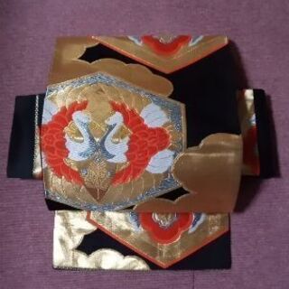 鶴の袋帯の画像